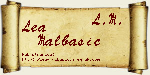 Lea Malbašić vizit kartica